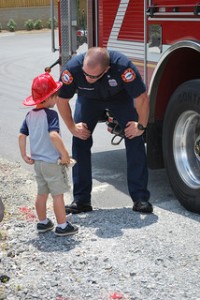 fireman with boy