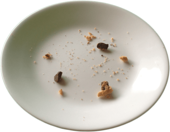 Chocolate-chip-cookie-crumbs-on-plate